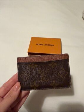 Louis Vuitton Monogram Canvas Card & Key Holder in Brown